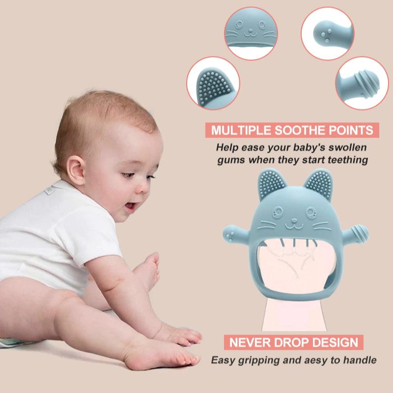 1PC Baby Silicone Teethers Glo - огляд і ціна Teething Mitten Baby